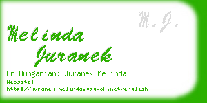 melinda juranek business card